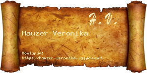 Hauzer Veronika névjegykártya